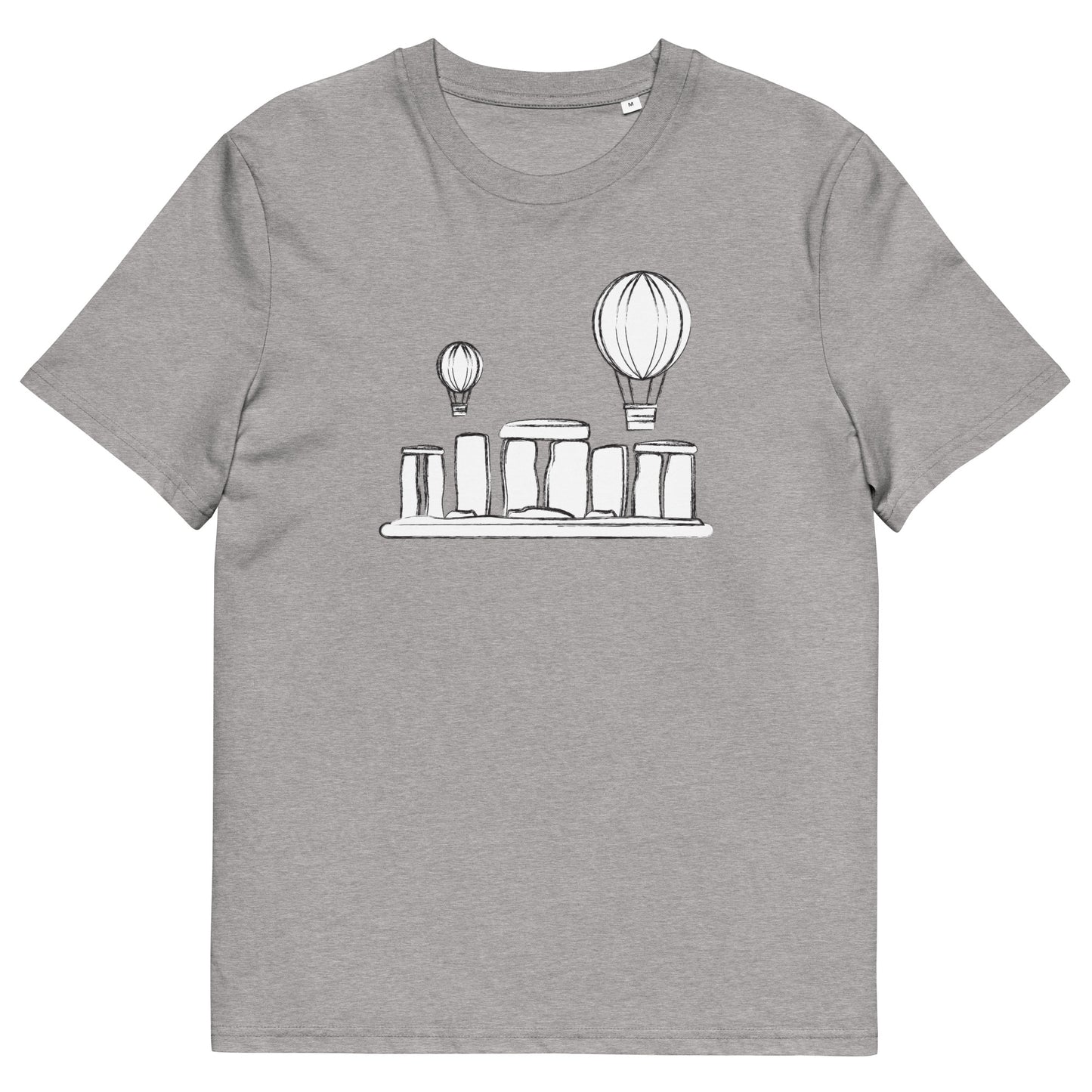 STONE HENGE- UNISEX ORGANIC COTTON T-SHIRT gray