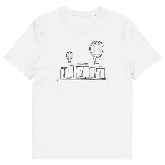 STONE HENGE- UNISEX ORGANIC COTTON T-SHIRT white