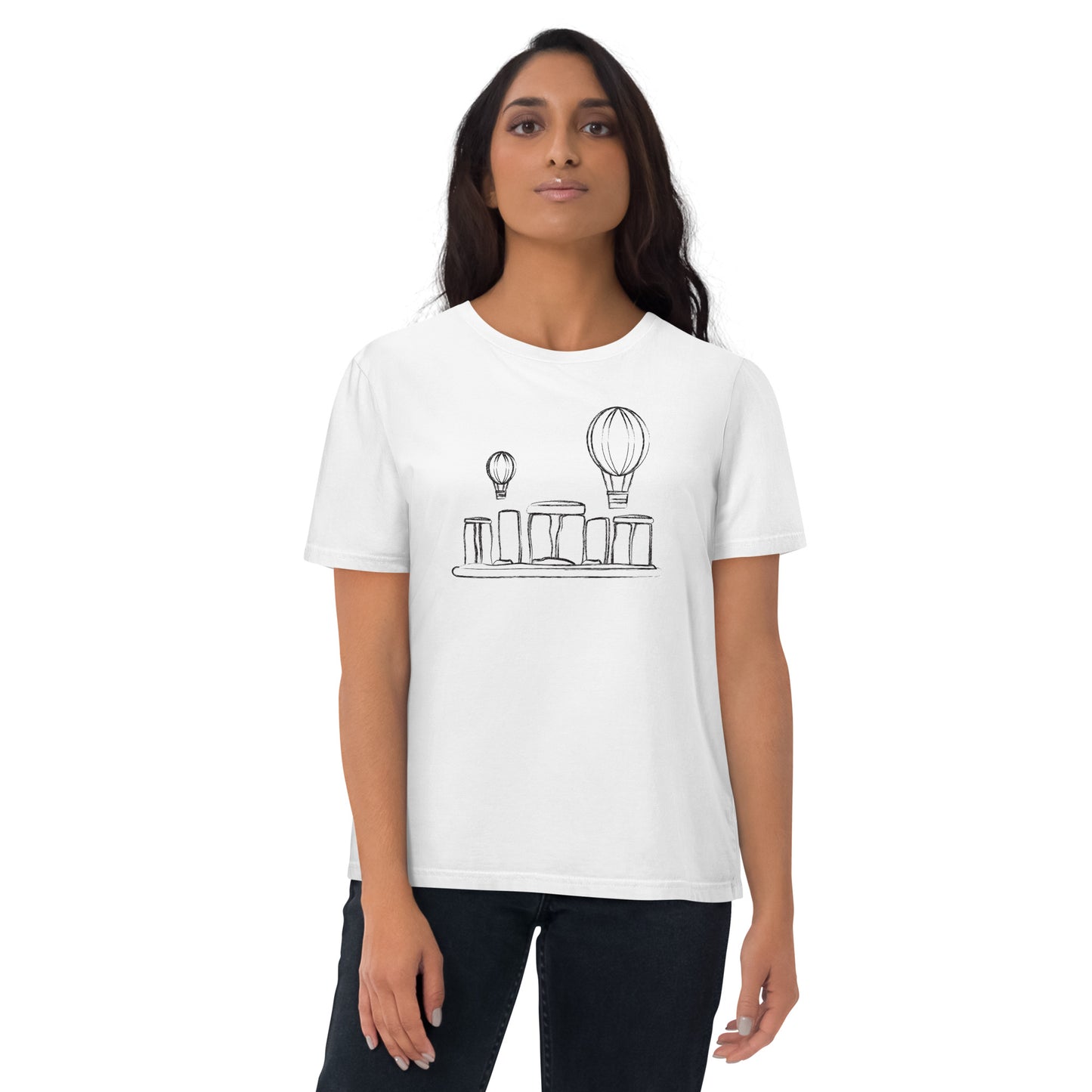 STONE HENGE- UNISEX ORGANIC COTTON T-SHIRT white