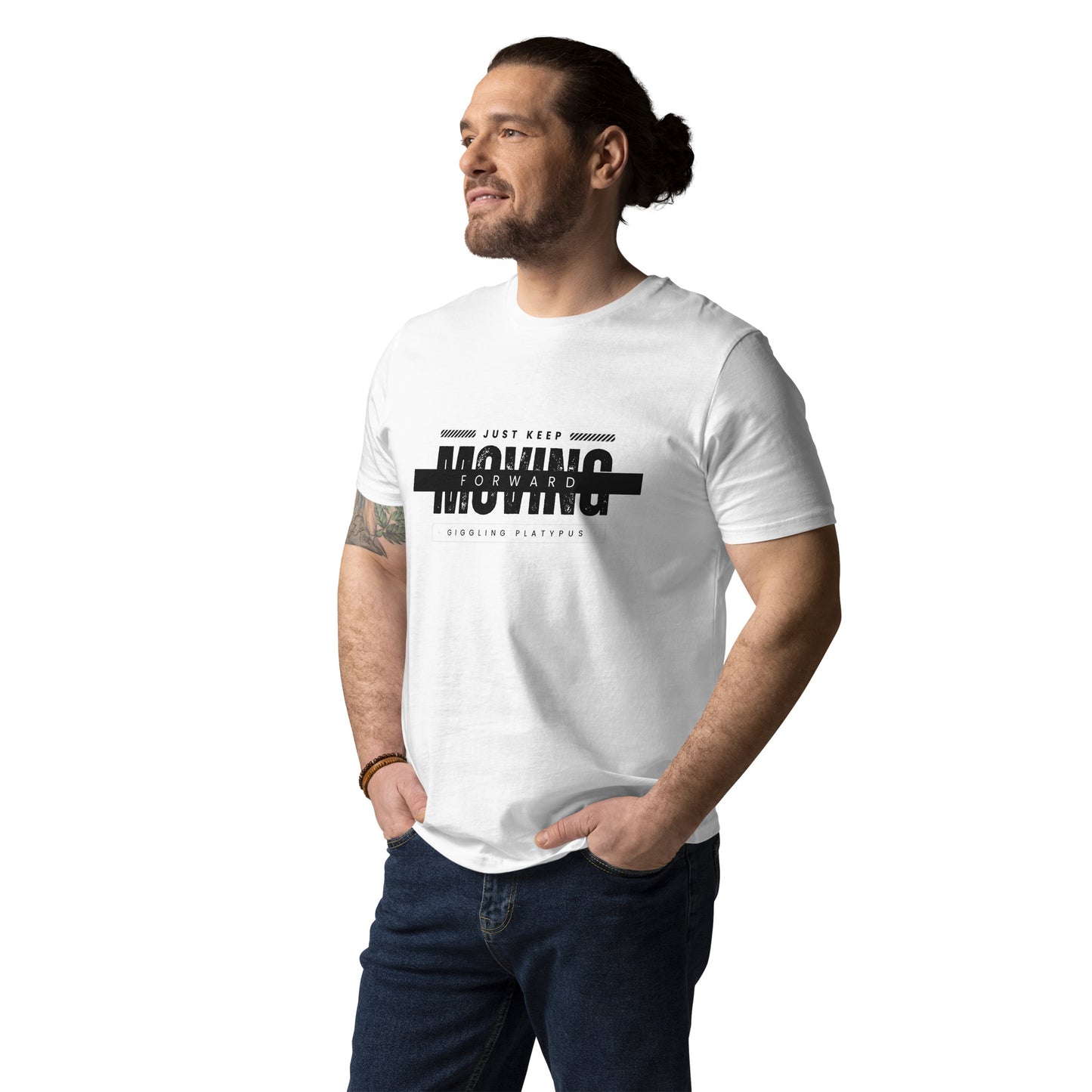 Just keep moving forward - Unisex organic cotton t-shirt white