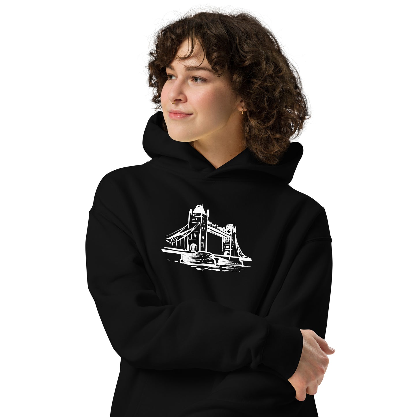 London bridge cartoon - Unisex oversized hoodie