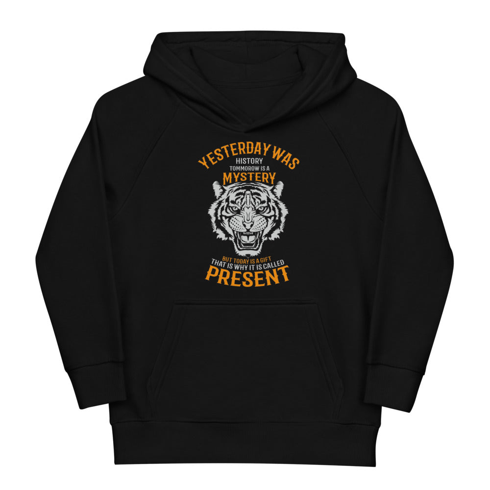 Tiger motivational -Kids eco hoodie