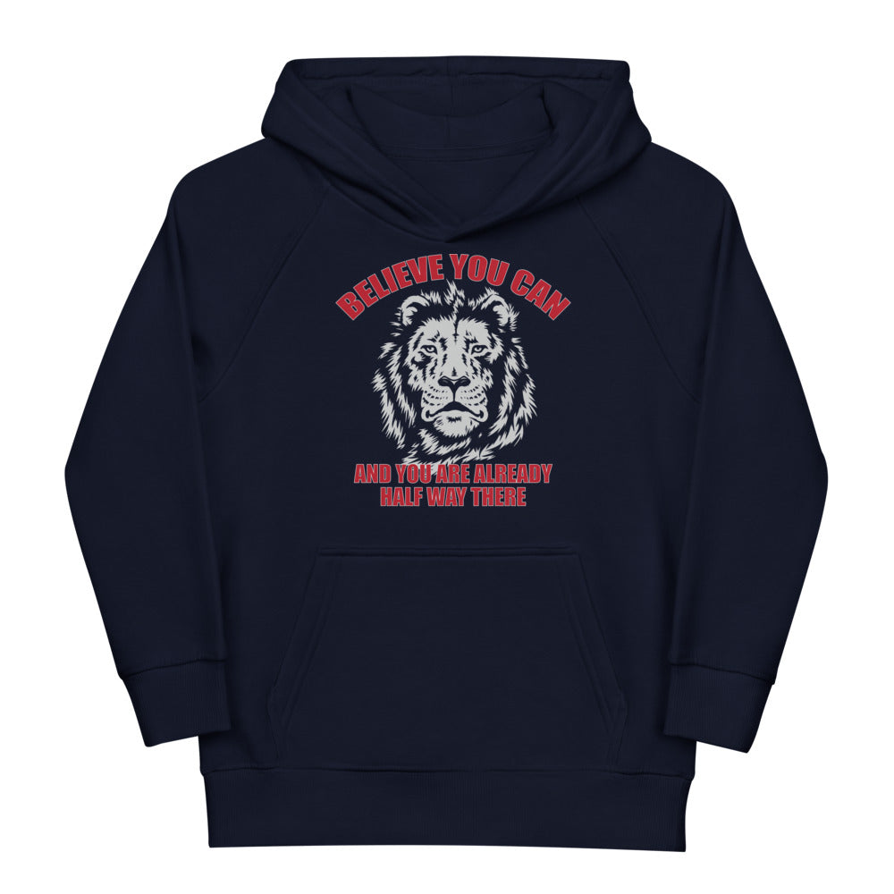 Lion motivational - Kids eco hoodie